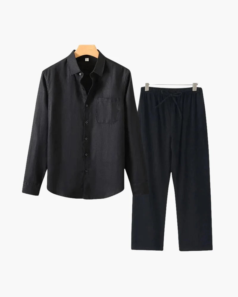 Linen Shirt and Trouser Set (Long Sleeve)