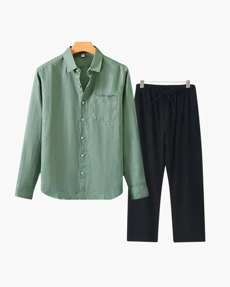 Linen Shirt and Trouser Set (Long Sleeve)