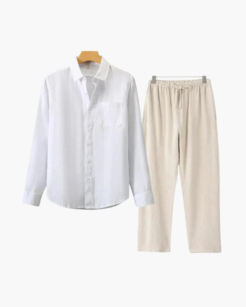 Linen Shirt and Trouser Set (Long Sleeve)
