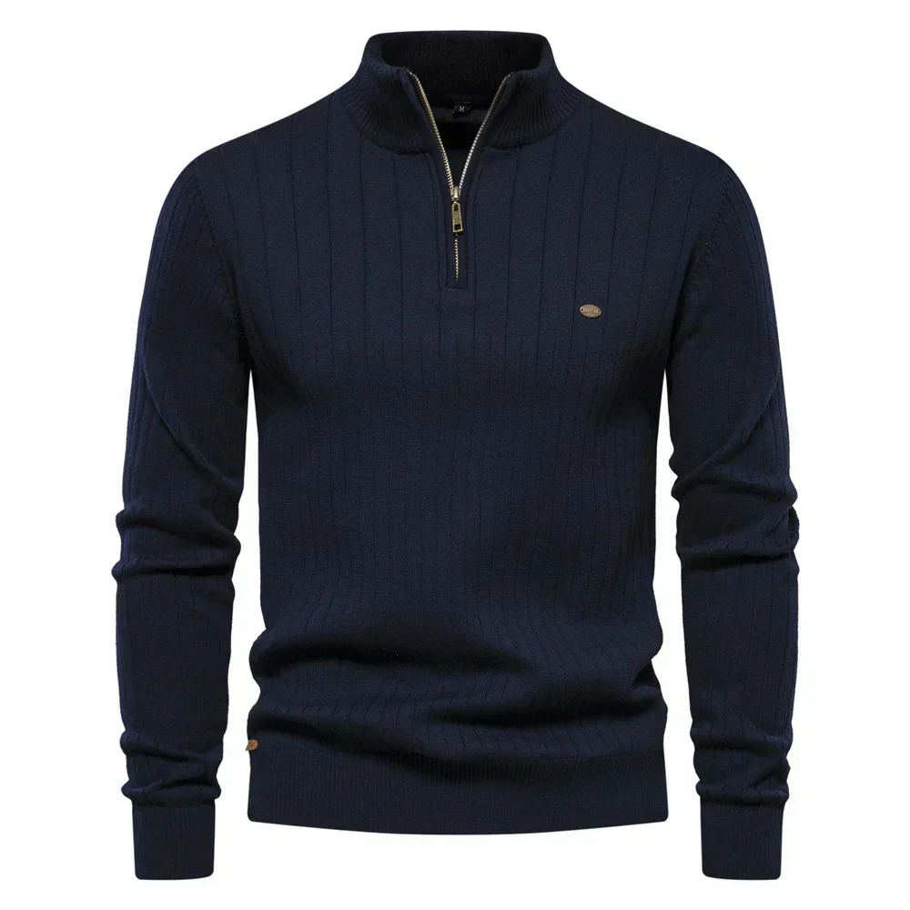 Zip-Up Knit Jumper