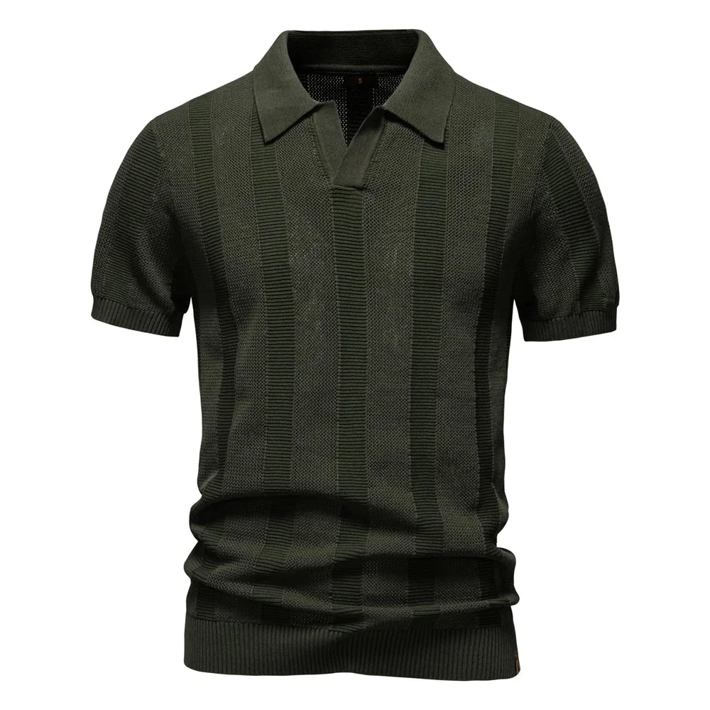 Striped Cotton Polo