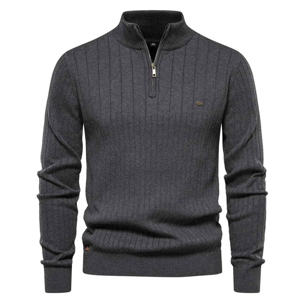 Zip-Up Knit Jumper