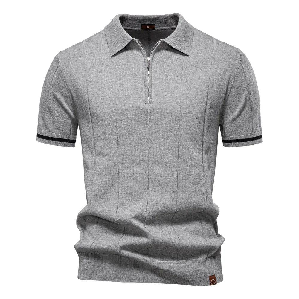 Slim Fit Zip Polo