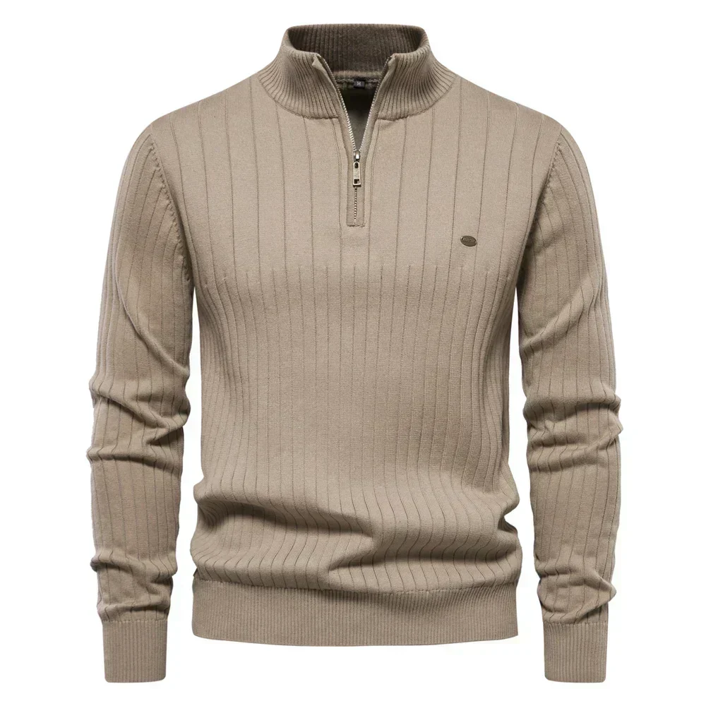 Zip-Up Knit Jumper