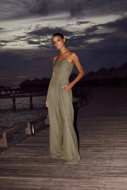 Amélie - Elegant Strapless Jumpsuit