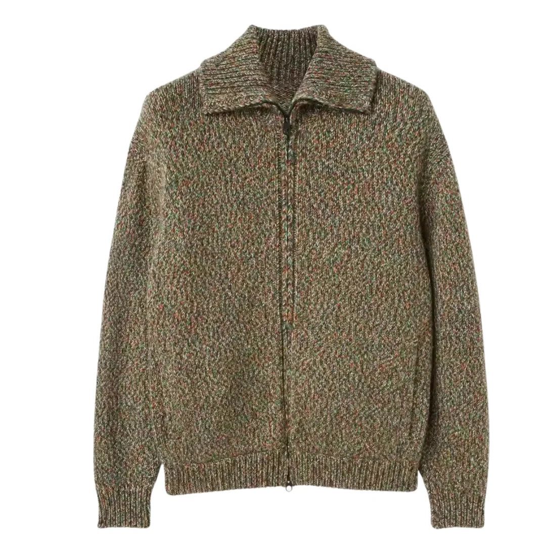 Zip Up Wool Blend Bomber