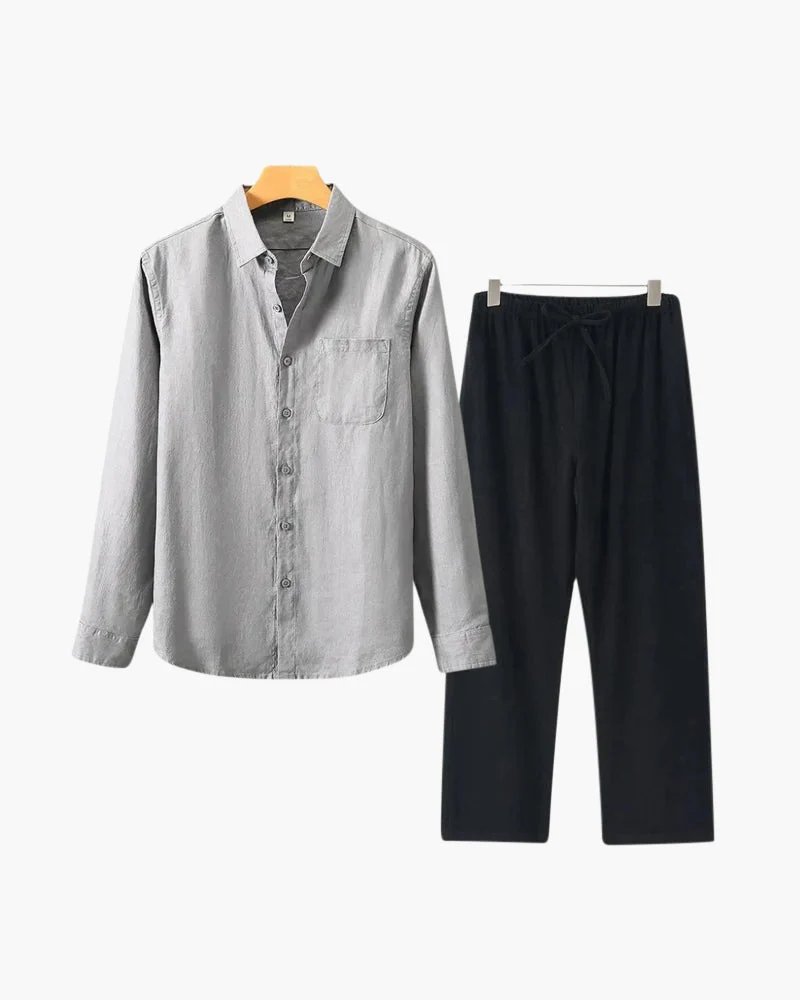 Linen Shirt and Trouser Set (Long Sleeve)