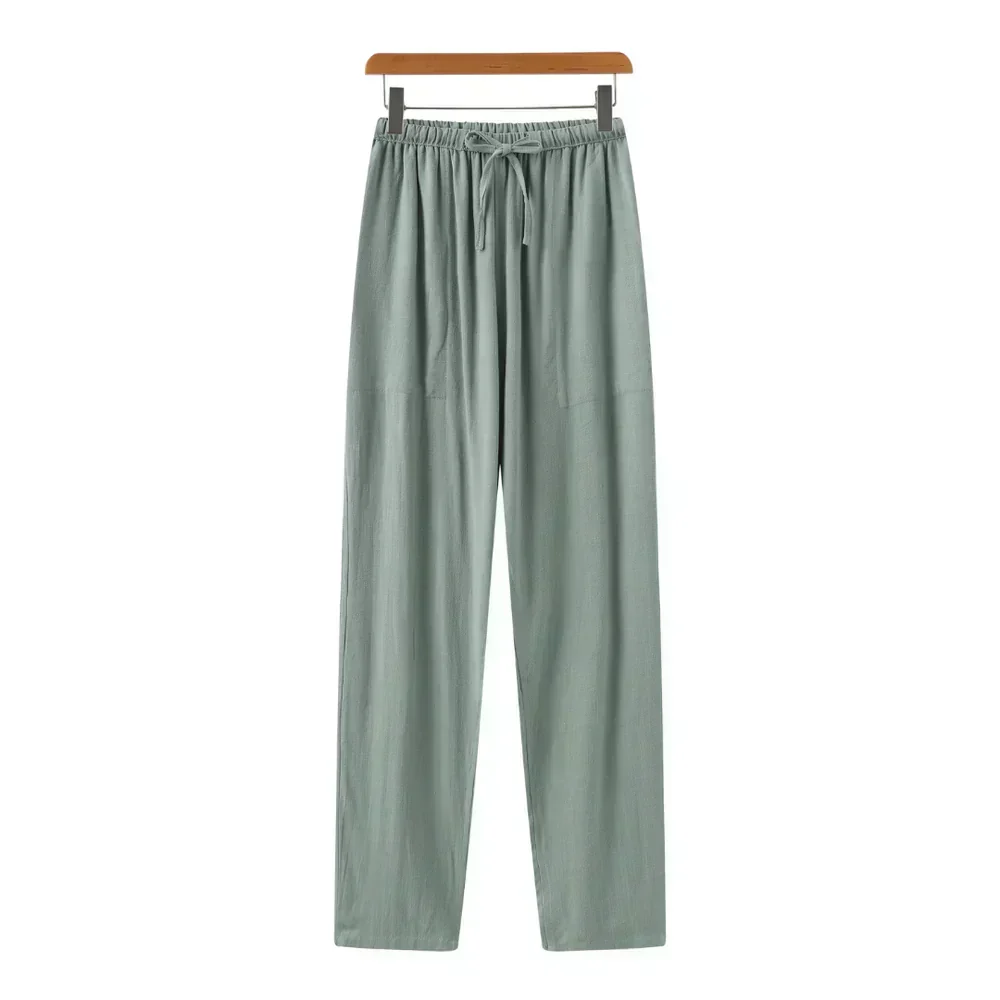 Slim Fit Linen Trousers