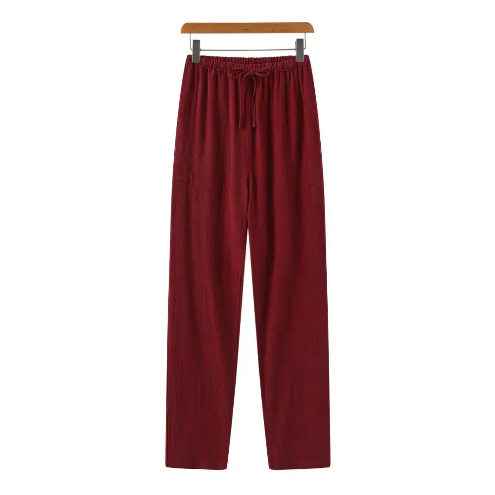 Slim Fit Linen Trousers