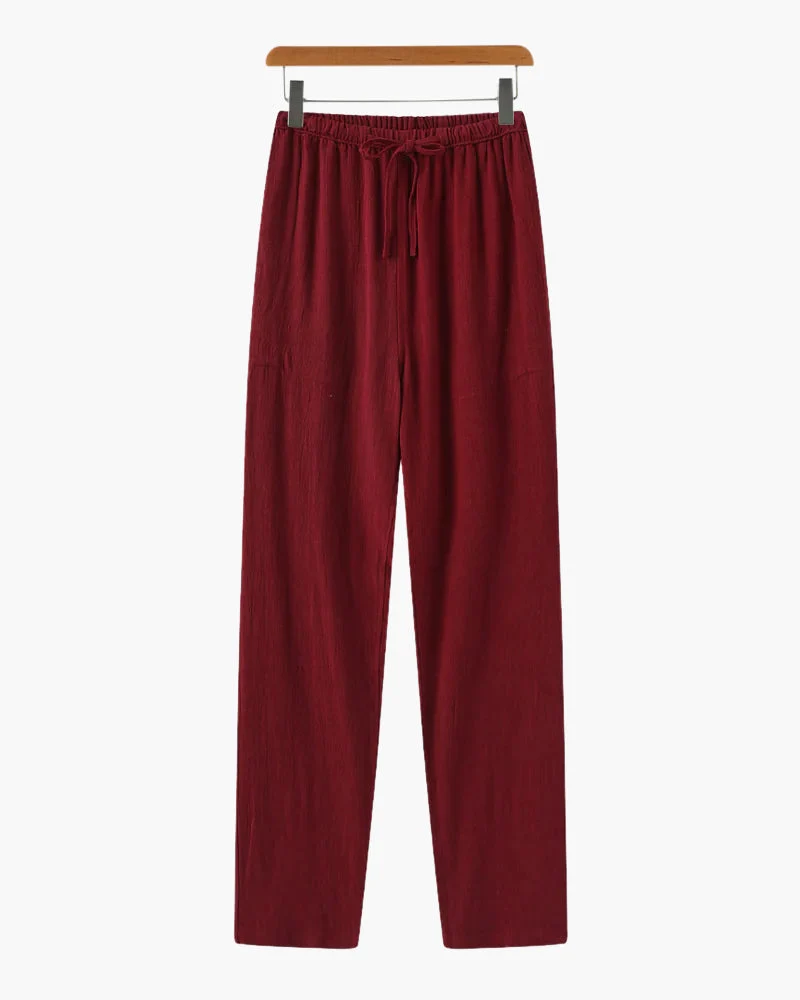 Slim Fit Linen Trousers