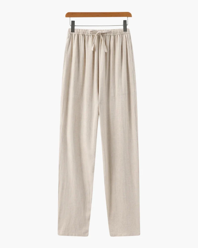 Slim Fit Linen Trousers