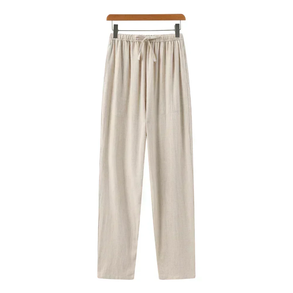 Slim Fit Linen Trousers