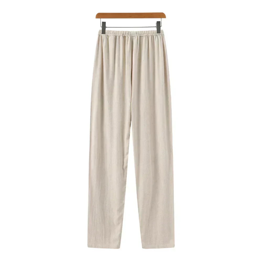 Slim Fit Linen Trousers