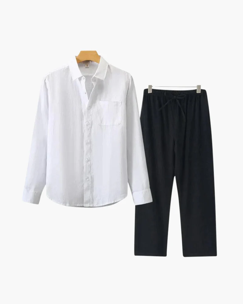 Linen Shirt and Trouser Set (Long Sleeve)