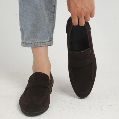 Suede Strap Moccasins