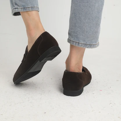 Suede Strap Moccasins