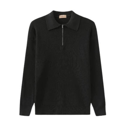 Long Sleeve Polo Sweatshirt