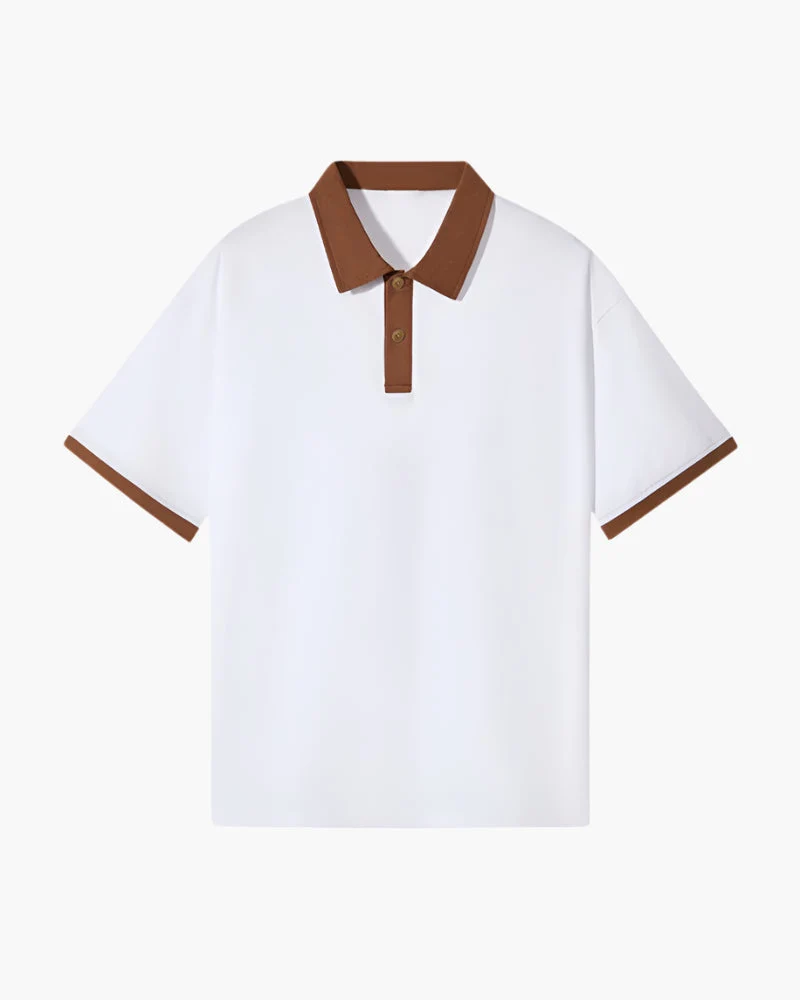 Contrast Collar Polo Shirt