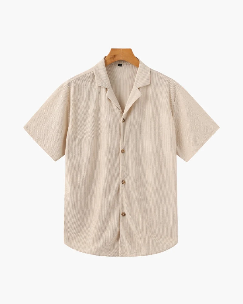 Corduroy Shirt and Shorts Set