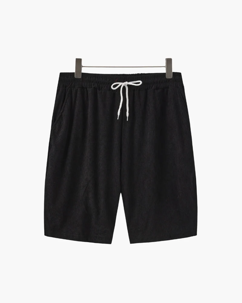 Corduroy Shirt and Shorts Set