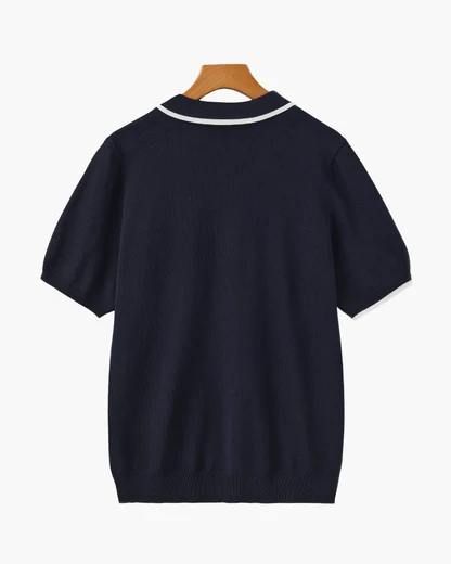 Navy Contrast Trim Polo