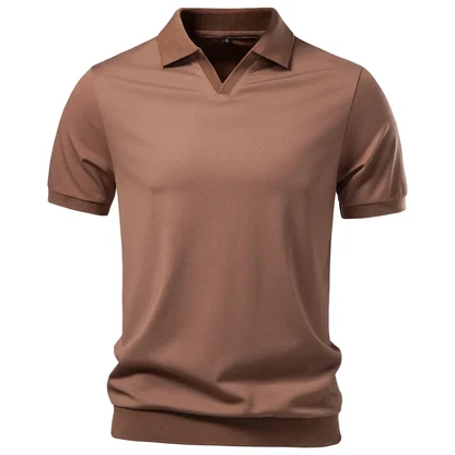 Breathable V-Neck Polo