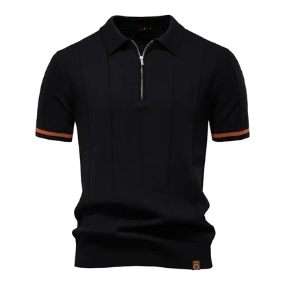 Slim Fit Zip Polo