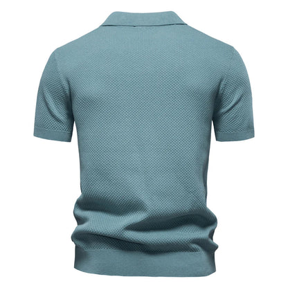 Jacquard Knit Polo Shirt