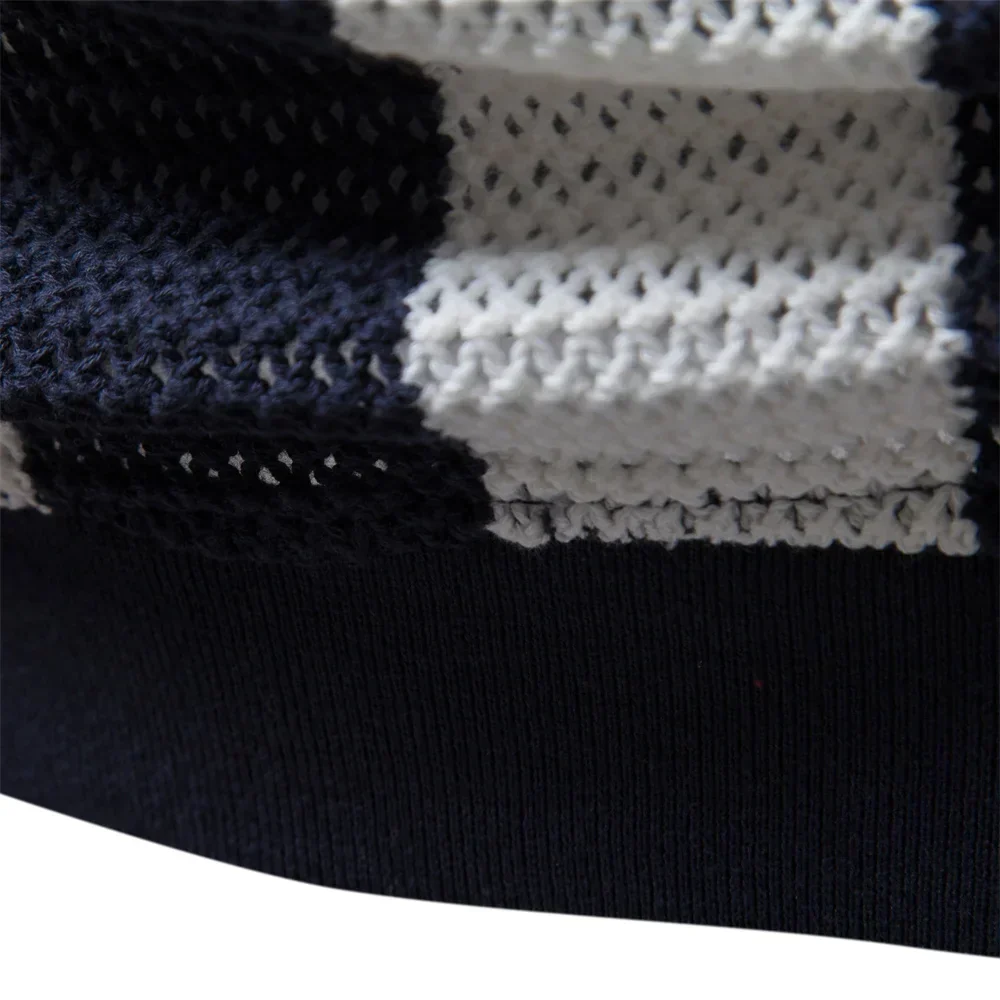 Open Weave Stripe Polo