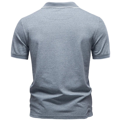 Zip Neck Cotton Polo