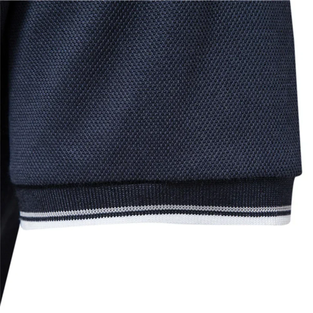 Cotton Blend V-Neck Polo