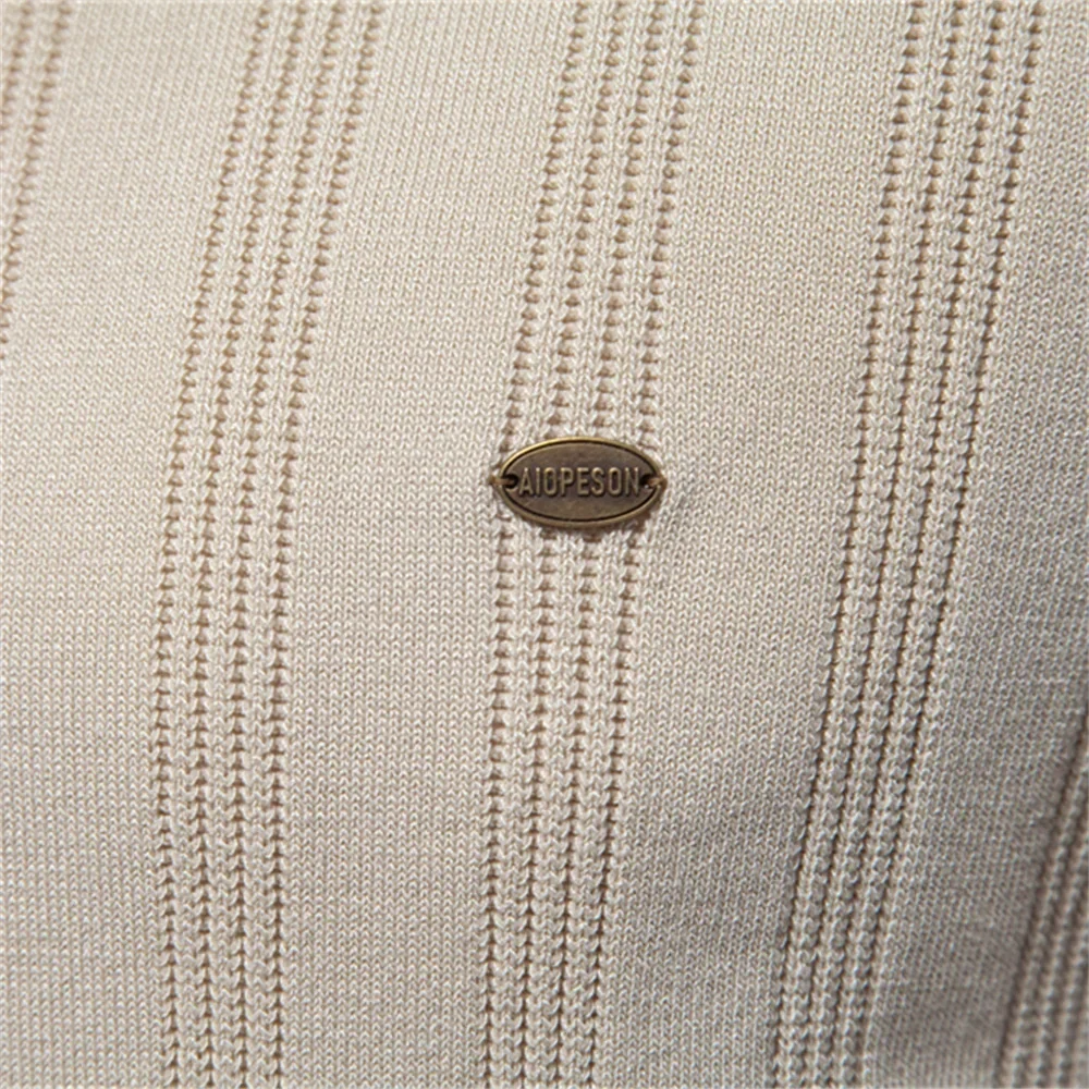 Textured Stripe Polo Shirt