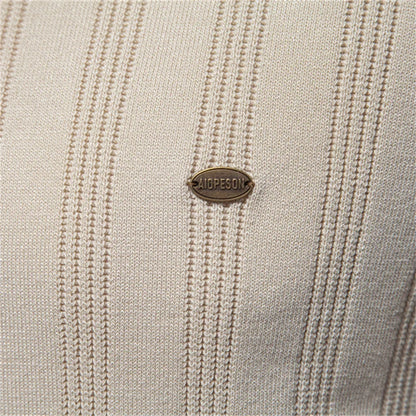 Textured Stripe Polo Shirt