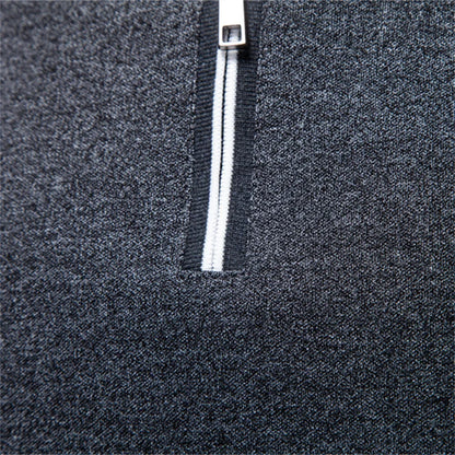 Zip Neck Cotton Polo
