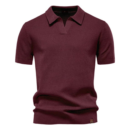 Jacquard Knit Polo Shirt