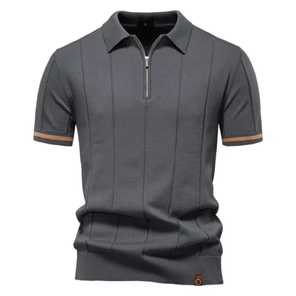 Slim Fit Zip Polo