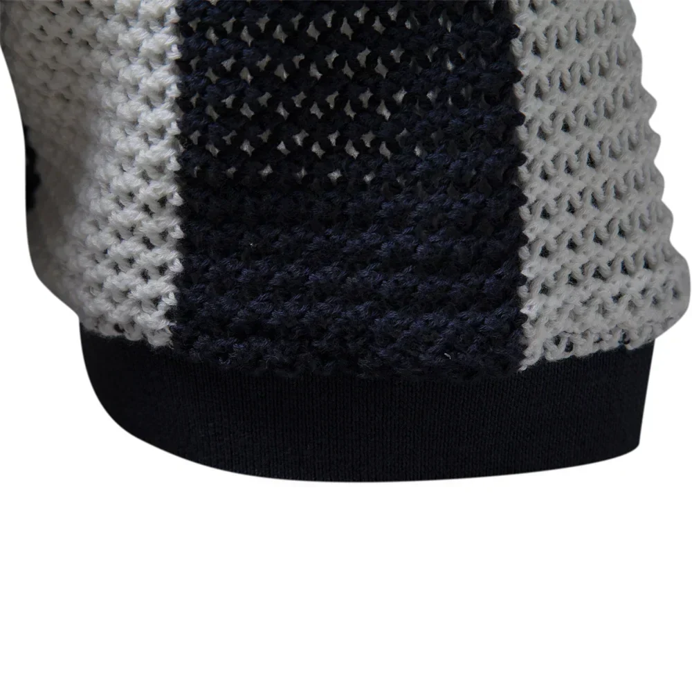 Open Weave Stripe Polo