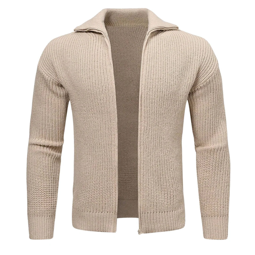 Zipped Knit Cardigan
