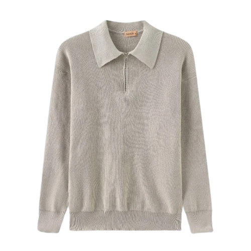 Long Sleeve Polo Sweatshirt
