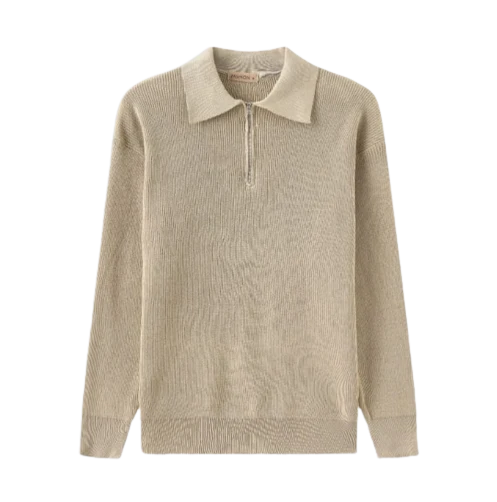Long Sleeve Polo Sweatshirt